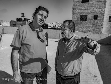 Fareed Taamallah with Mohammad Saleh Abu Habsa, Kalandia refugee camp